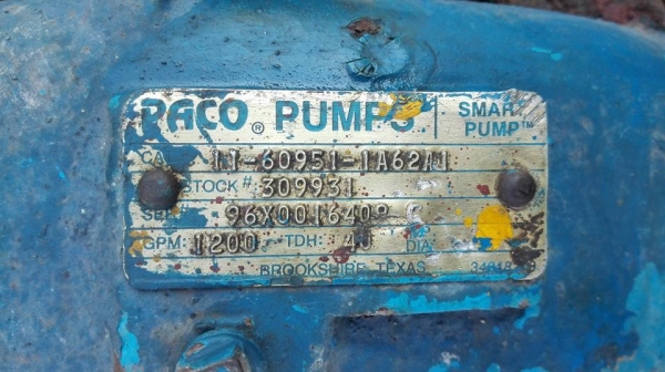 ** เหลือ 1 ตัว **ปั้มน้ำหอยโข่ง PACO PUMP หน้า 8"- 6" มอเตอร์ 20 HP 380V พร้อมใช้