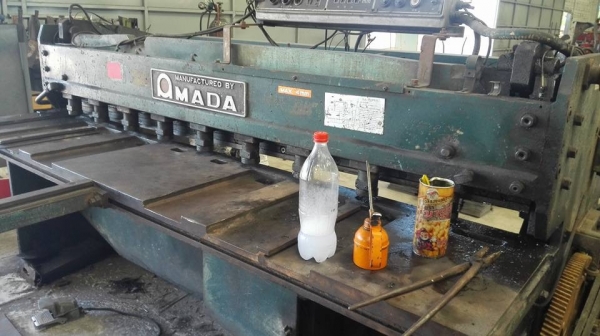 ** SOLD ** ตะไกรซอยเดินเฟืองญี่ปุ่น AMADA P-24 หน้ากว้าง 2000 mm ตัดหนา Max 4 mm 380V พร้อมใช้