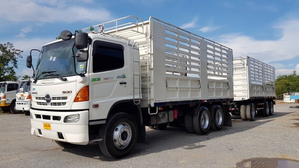 Hino เครื่อง 344 แรง ปี 55 กระบะไม่ดัมพ์แม่ลูก 3 เพลาแท้ ทะเบียนพร้อม