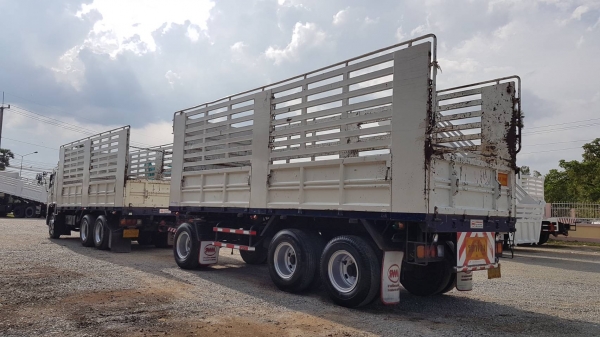 Hino เครื่อง 344 แรง ปี 55 กระบะไม่ดัมพ์แม่ลูก 3 เพลาแท้ ทะเบียนพร้อม