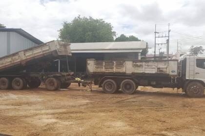 ขาย 1,525,000 บาท รถพ่วงดั้มแม่-ลูก HINO MEGA 260 จดทะเบียนปี 49 เครื่องเดิม JO8C 260 แรงม้า เกียร์เ