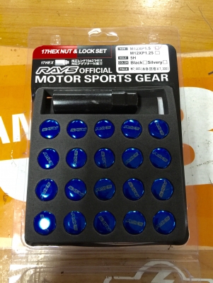 ขายน๊อตล้อ RAYS OFFICIAL สีฟ้าเกลียว 1x1.50 = 20 ตัว ขายน๊อตล้อ RAYS OFFICIAL สีฟ้าเกลียว 1x1.50 = 20 ตัว