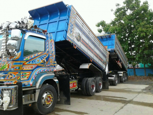 พ่วง 22 ล้อ ISUZU FXZ360 ปี57 กระบะอลูมิเนียม -ดั้ม หินทราย อู่ซุ่นชัย ไมล์ 210,000 กม. สภาพสวย  ๆ ราคา 2.85 ล้าน