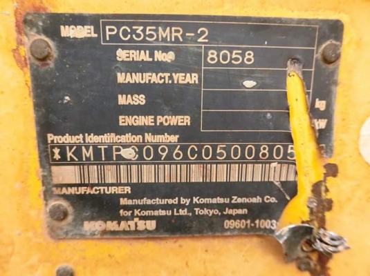ขายรถแบ๊คโฮ ยี่ห้อ: KOMATSU แบบ: PC35MR-2หัวเก๋ง &lt;คอนโทนสั้นปั้มนิ้ว&gt; รถเก่านอกแท้ มีเอกสารใบอินวอย สนใจติดต่อ: 099-907-9273 กิ๊ฟ กมลชนก