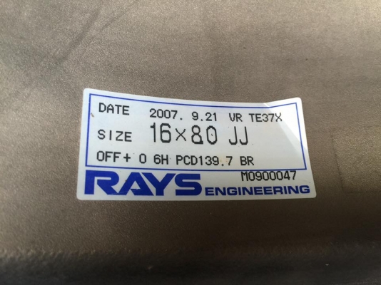 ล้อRays TE37xแท้ Made in Japan 16x8 ออฟ0สภาพสวย สีBRปีเก่า สีเดิมๆญี่ปุ่นทุกวง