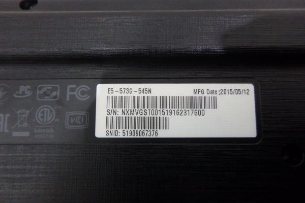 โน๊ตบุ๊ค 15.6 นิ้ว Acer Aspire E5-573G Core i5-5200U Ram8G HDD500GB การ์ดจอ GeForce 940M ที่ชาร์ท กระเป๋า มีประกันศูนย์ 04/2018