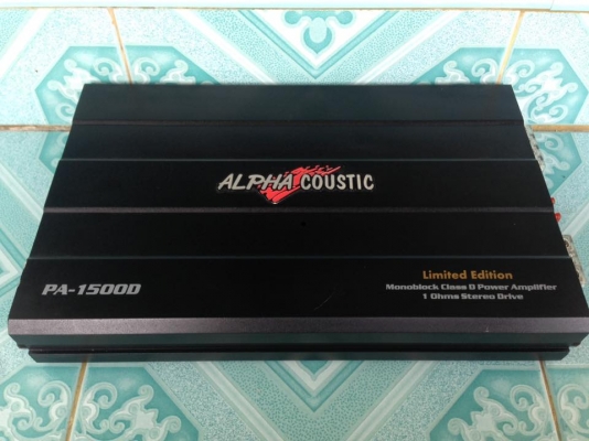 แอมป์คลาสดี ALPHA COUSTIC 1500D มือสองสภาพสวยเดิมๆใช้งานปกติ เบสดุดันดีมาก ขับ10&quot;-12&quot;หล่อว้อยไม่เกิน3&quot;ได้ ขาย 2650 บาท สนใจ0892425454 อยู่สระบุรีส่งได้