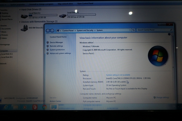 ลดราคา-โน๊ตบุ๊ค Acer Aspire 4830 Core i3-2350U Ram 2G HDD 500GB ที่ชาร์ท กระเป๋า แบตเสื่อม