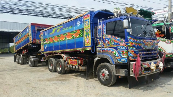 Isuzu 360 ปี 57 กระบะดัมพ์มิเนียมอู่เอสที ลูก 3 เพลาแท้