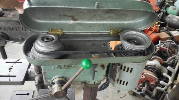 ** SOLD ** เหลือ 1 ตัว ** สว่านแท่นญี่ปุ่น Kira / Hitachi 16 mm ไฟบ้าน 220V ลงตู้ญี่ปุ่นพร้อมใช้งาน