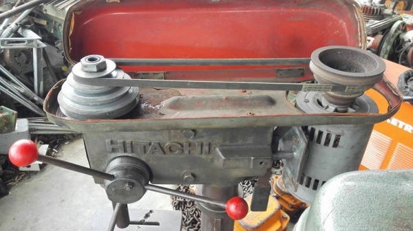 ** SOLD ** เหลือ 1 ตัว ** สว่านแท่นญี่ปุ่น Kira / Hitachi 16 mm ไฟบ้าน 220V ลงตู้ญี่ปุ่นพร้อมใช้งาน