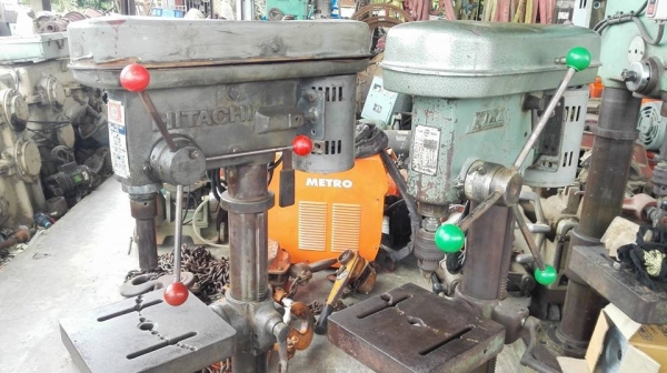 ** SOLD ** เหลือ 1 ตัว ** สว่านแท่นญี่ปุ่น Kira / Hitachi 16 mm ไฟบ้าน 220V ลงตู้ญี่ปุ่นพร้อมใช้งาน