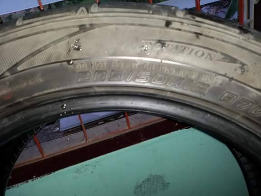 ดันรอป.205/50/16ปี1115 แก้มยางปกติ ปะหน้ายาง1เส้น.ชุด1800บ.???? รับเอง1500บ.โทร.0879050181-0995357594 ส่งทั่วไทย