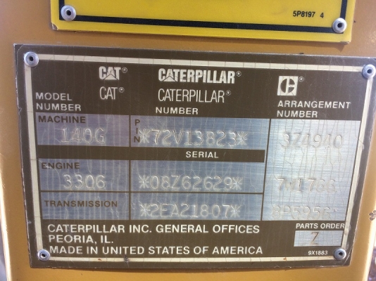 รถเกรด Caterpillar 140G #72V13823 w.Ripper *USA โทร. 080-6565422 (หนิง)