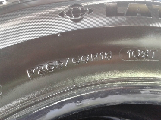 ยาง มีชลีน 265/60R18 ปี14  3 เส้น ราคา 2900 บาท