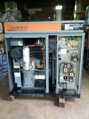 เครื่องปั๊มลมโรตารี่สกรูฮิตาชิสกรู 50 แรง พร้อมใช้งานรับประกัน 1 ปี