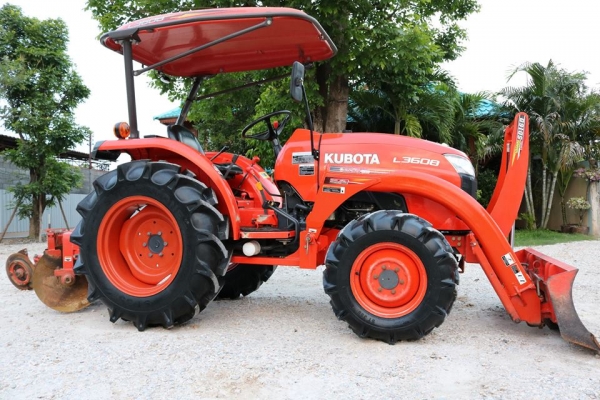 คูโบต้า L3608DT 2 เพลา เกรด A ชุดดันหน้าช้างคานบน ผานหลังช้าง ราคา 325000 บาท