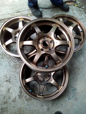 แม๊ก ขอบ17  17x7J. MONOBLOCK  ขนาด 5 รู 114  ET.40  ชุด. 4 วง. tel.081-427-3941