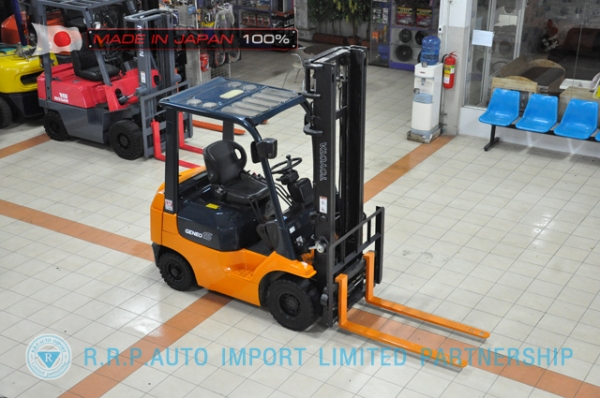 ขายรถโฟล์คลิฟท์มือสอง TOYOTA รุ่น F7FD15-18827 นำเข้าจากประเทศญี่ปุ่น 100\% ไม่เคยใช้งานในไทย