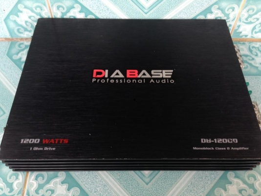 แอมป์คลาสดี DIABASE 1200D มือสองสภาพสวยใช้งานปกติ เบสดีมากไม่กินไฟ ขับ10&quot;-12&quot;หล่อว้อยไม่เกิน2.5&quot;ได้ ขาย 1850 บาท สนใจ0892425454 อยู่สระบุรีส่งได้