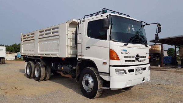 Hino mega เครื่อง 320 แรง ปี 46 กระบะดัมพ์สามมิตร เครื่อง/เกียร์/ช่วงล่างดี