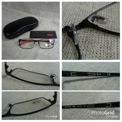 กรอบแว่นตามือหนึ่ง!  เรย์-แบน แสนสะท้าน!  ตัวแท้!  จริงใจ - ไม่จิงโจ้!  Authentic RAY-BAN handmade in Italy  บิ๊กไซซ์!