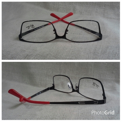 กรอบแว่นตามือหนึ่ง!  เรย์-แบน แสนสะท้าน!  ตัวแท้!  จริงใจ - ไม่จิงโจ้!  Authentic RAY-BAN handmade in Italy  บิ๊กไซซ์!