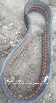 ขายถูกด่วนๆRUBBER TRACK แทรคยางสำหรับใส่กับรถขุดไซค์ 20,25,30,35 (แบบลอนเลอร์ลำโพง)/ขนาด 300*5.3* 84(ข้อ) / ราคาเพียง(เส้นละ 12,000 บาท) สนใจติดต่อ 0819337688