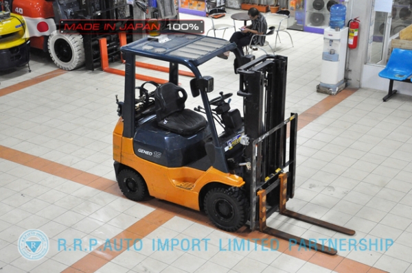 ขายรถโฟล์คลิฟท์มือสอง TOYOTA รุ่น 7FG15-10744 นำเข้าจากประเทศญี่ปุ่น 100\% ไม่เคยใช้งานในไทย