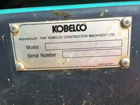 ขาย 1,985,000 บาท ด่วน KOBELCO SK 140 Lc SUPER X ทำงาน 8098 ช.ม. สภาพพร้อมใช้งาน โซ่ช่วงล่างสวย เครื่องปั้มดี ไฟฟ้าสมบูรณ์ เอกสารอินวอย รถอยู่ จ.มหาสารคาม  090-772-3710 090-772-3708