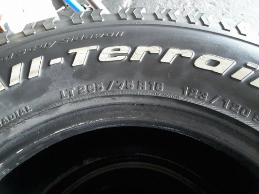 BF KO1 USA. 265-75-16 ปลายปี13 สภาพสวยๆ 1ชุด