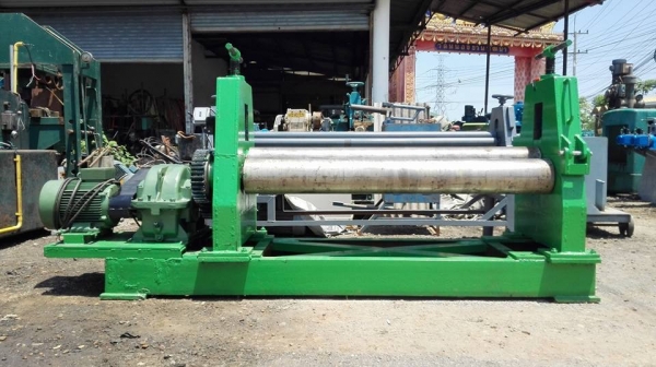 ** SOLD ** เครื่องม้วนเหล็กแผ่นประกอบใหม่ 5 ฟุต 150 cm เพลาตัน 7" ม้วนหนา 9 มม เต็มแผ่น 6 มม ไฟ 380V พร้อมใช้