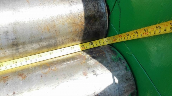 ** SOLD ** เครื่องม้วนเหล็กแผ่นประกอบใหม่ 5 ฟุต 150 cm เพลาตัน 7" ม้วนหนา 9 มม เต็มแผ่น 6 มม ไฟ 380V พร้อมใช้