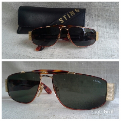 แว่นตาอิตาลียนวินเทจ ยุค &#039;90s  &#039;ต่อยเจ็บเหมือนผึ้ง&#039;  Vintage STING by DIRRRE handmade in Italy  บิ๊กไซซ์!