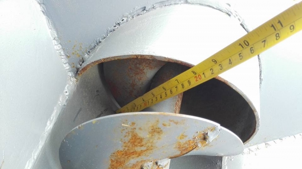 สกรูลำเลียงประกอบใหม่ ยาว 3 เมตร ใบโต 8" พร้อมใช้ สกรูลำเลียงประกอบใหม่ ยาว 3 เมตร ใบโต 8" พร้อมใช้