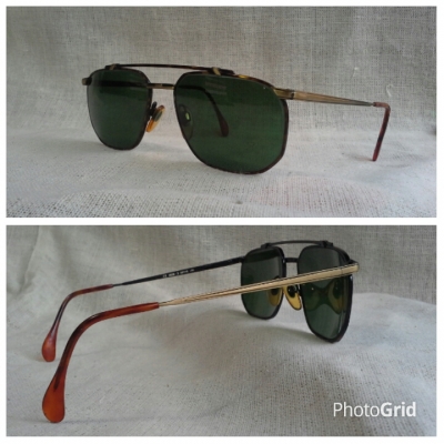 แว่นตาเบลเยี่ยมวินเทจ ยุค &#039;80s  หายาก!  โมเดลนักบินคานยาว  Vintage RUUD VAN DYKE BRUXELLES handmade in Belgium