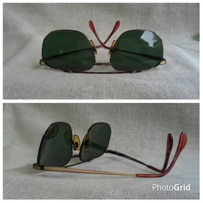 แว่นตาเบลเยี่ยมวินเทจ ยุค &#039;80s  หายาก!  โมเดลนักบินคานยาว  Vintage RUUD VAN DYKE BRUXELLES handmade in Belgium