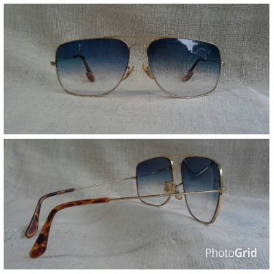 แว่นตาเลนส์สองชั้น &#039;กันแดด + สายตายาว&#039; อเมริกันวินเทจ ยุค &#039;80s  บิ๊กไซซ์!   Vintage B&amp;L RAY-BAN USA  ค่าสายตา +200