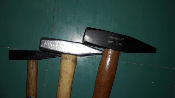 ขายค้อนชุด3ด้าม ตีกิ๊บค้อนเคาะ3ขนาด 500,300,100กรัม งานเก่าเก็บ