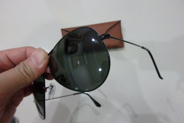 แว่นกันแดด RAYBAN กรอบดำ สีดำ RB3025 AVIATOR LARGE METAL L2823 58#14 135/3N ของแท้ สภาพใหม่ มีกล่อง ส่งฟรี