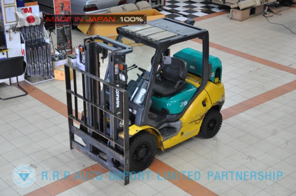 ขายรถโฟล์คลิฟท์มือสอง KOMATSU รุ่น FG25LT-15-571613 นำเข้าจากประเทศญี่ปุ่น 100\% ไม่เคยใช้งานในไทย