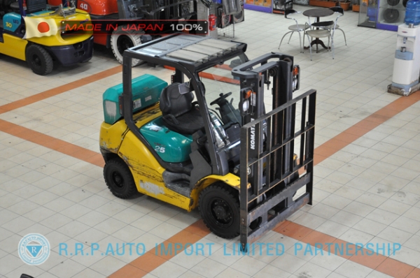 ขายรถโฟล์คลิฟท์มือสอง KOMATSU รุ่น FG25LT-15-571613 นำเข้าจากประเทศญี่ปุ่น 100\% ไม่เคยใช้งานในไทย