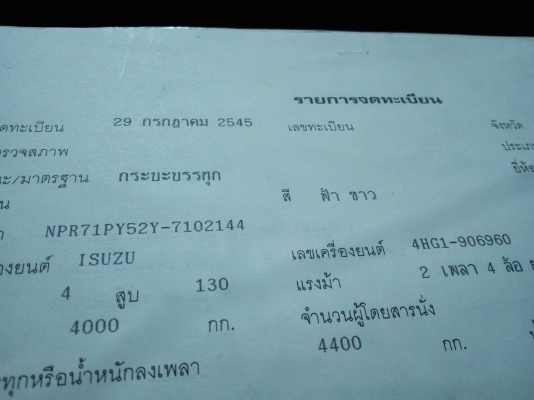 รถอีซูซู 6 ล้อ ( ไม่ดั้ม ) NPR 130 แรงม้า. ปี 45. สนใจติดต่อ 081 - 6079515 รถอีซูซู 6 ล้อ ( ไม่ดั้ม ) NPR 130 แรงม้า. ปี 45. สนใจติดต่อ 081 - 6079515