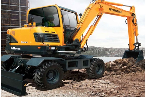 รถขุดล้อยาง ขนาด 5.5 ตัน Hyundai R 60W-9S รถขุดล้อยาง ขนาด 5.5 ตัน Hyundai R 60W-9S