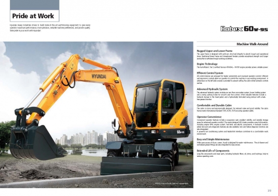 รถขุดล้อยาง ขนาด 5.5 ตัน Hyundai R 60W-9S รถขุดล้อยาง ขนาด 5.5 ตัน Hyundai R 60W-9S