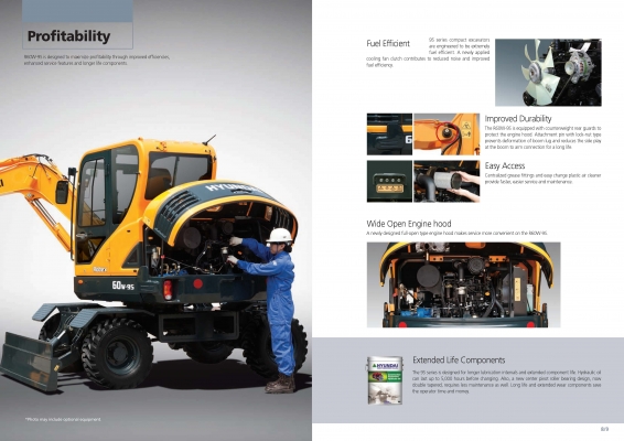 รถขุดล้อยาง ขนาด 5.5 ตัน Hyundai R 60W-9S รถขุดล้อยาง ขนาด 5.5 ตัน Hyundai R 60W-9S