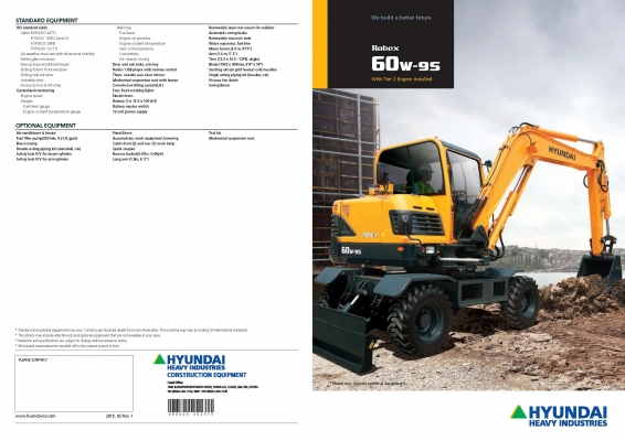 รถขุดล้อยาง ขนาด 5.5 ตัน Hyundai R 60W-9S รถขุดล้อยาง ขนาด 5.5 ตัน Hyundai R 60W-9S