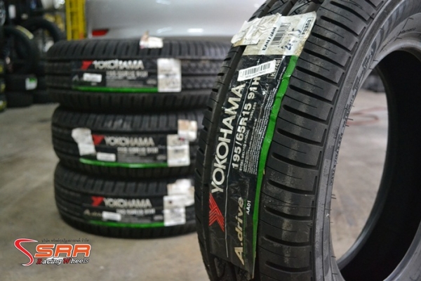 YOKOHAMA AA01 195/65R15 ปี15 เส้นละ 1,500 บาท YOKOHAMA AA01 195/65R15 ปี15 เส้นละ 1,500 บาท