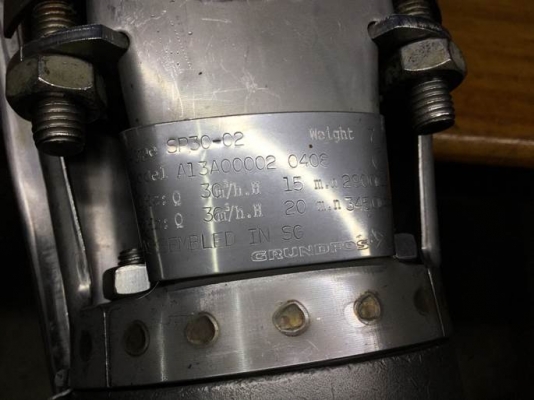 ปั๊มซัปเมิร์ส กรุนฟอส 3 hp 3 เฟส 380 โวลท์