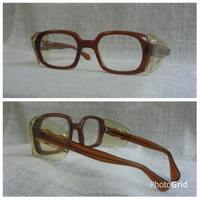 แว่นตาอเมริกันวินเทจ &#039;เนิร์ด - สตีมพังค์&#039; ยุค &#039;70s  เท่แบบหายาก!  Vintage GO handmade in USA